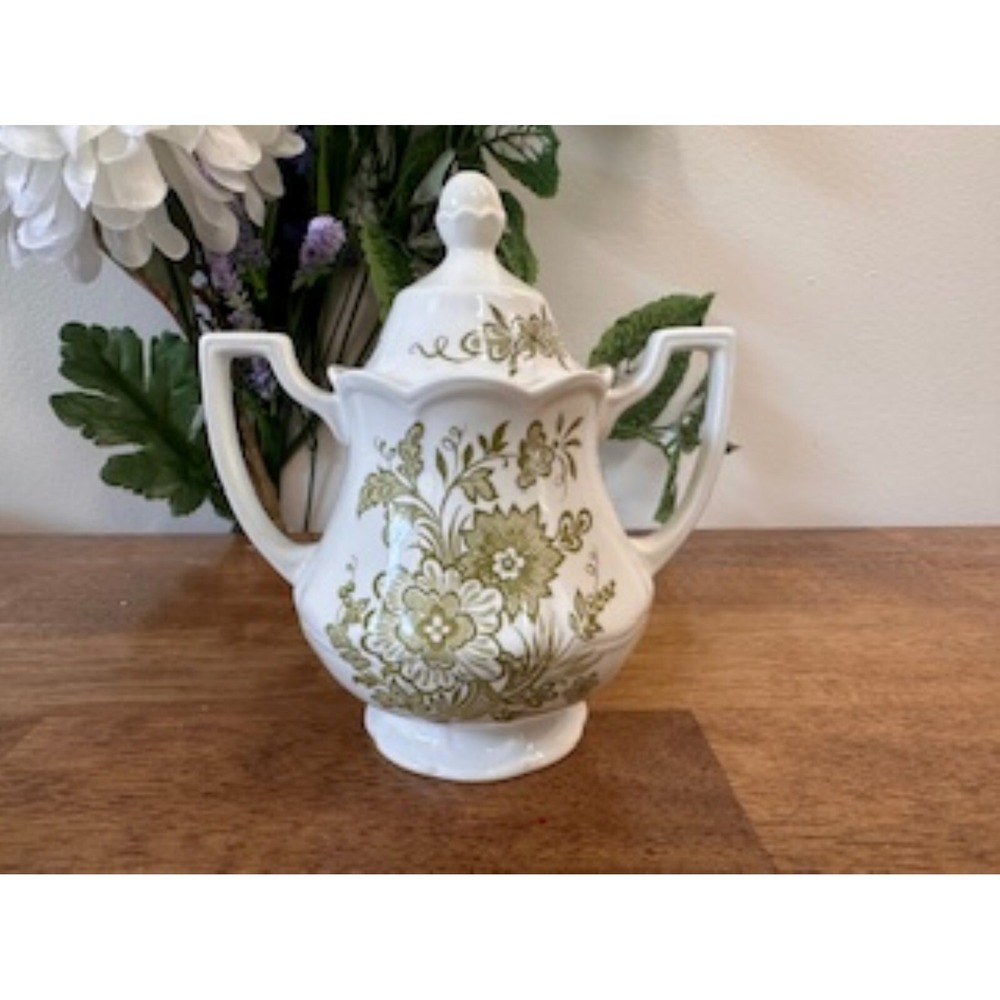 Royal Staffordshire Hathaway Ironstone‎ Sugar Bowl J&G Meakin Vintage Lidded
